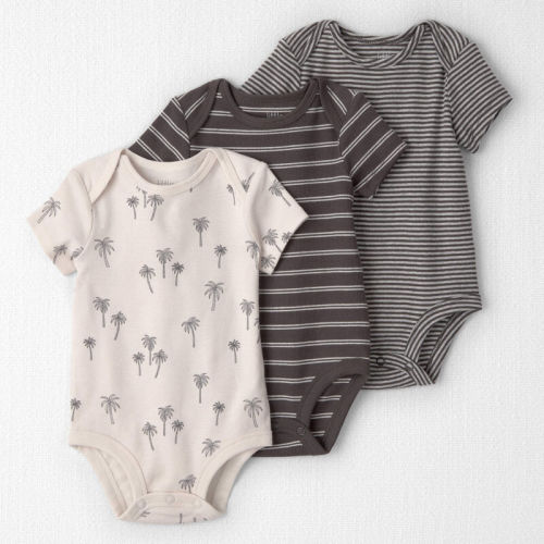 Baby 3-Pack Short-Sleeve Multipack Bodysuits - Black/White | Carter’s Oshkosh Canada
