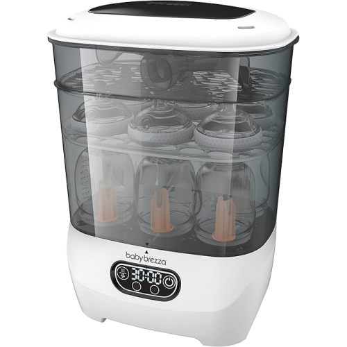 Baby Brezza Baby Bottle Sterilizer and Dryer Advanced - Electric Steam Sterilization Machine - Universal Sterilizing for All Bottles: Plastic + Glass + Pacifiers +Baby Products & parts
