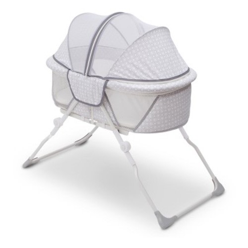 Delta Children EZ Fold Ultra Compact Travel Bassinet, Color: Inner Circle