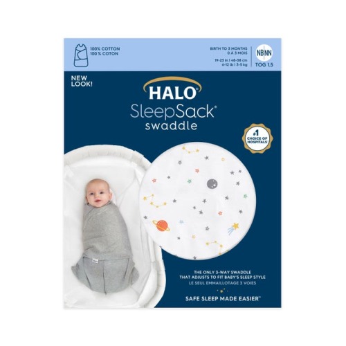 Space Print Cotton Baby Swaddle | HALO