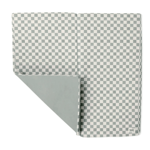 Checker Matcha Organic Cotton Mat, 55"x55"