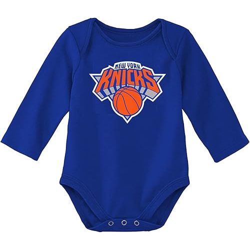 Outerstuff NBA Newborn & Infants 0-24 Months Official Primary Logo Long Sleeve Bodysuit Creeper Romper