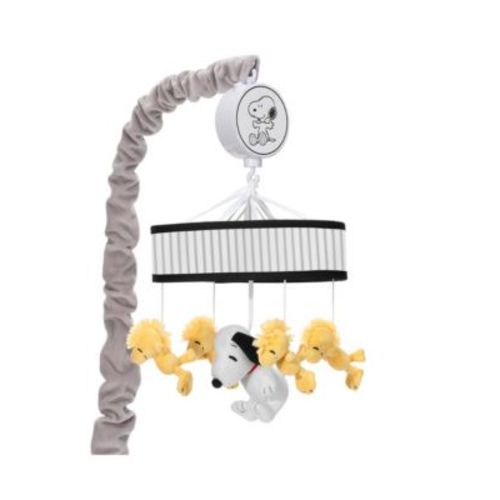 Classic Snoopy & Woodstock Musical Baby Crib Mobile Soother Toy
