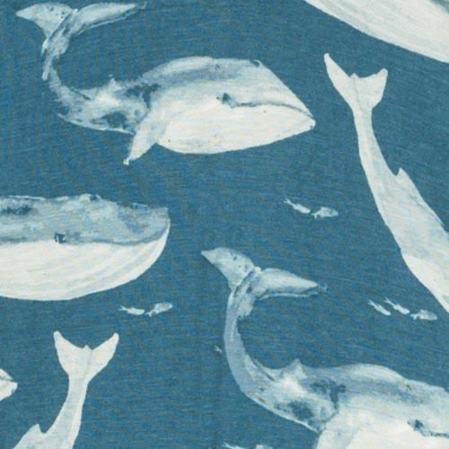 Blue Whale Bamboo Zipper Pajama