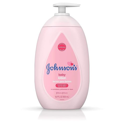Johnson's Moisturizing Pink Baby Lotion with Coconut Oil, Hypoallergenic, 16.9 fl. oz