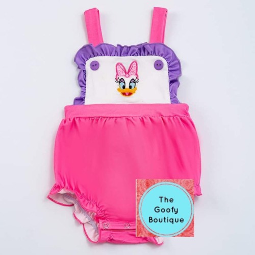 Daisy Duck bubble romper Sunsuit embroidered READY TO SHIP Disney Baby Clothes