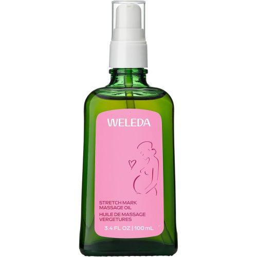 Weleda Stretch Mark Pregnancy Massage Oil, 3.4 Fluid Ounce, Plant Rich Oil with Vitamin E, Sweet Almond, Jojoba and Arnica Oils
