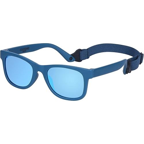 COCOSAND Flexible Baby Sunglasses with Strap Polarized UV Protection for Toddler Infant Newborn Boy Girl Age 0-24 Months