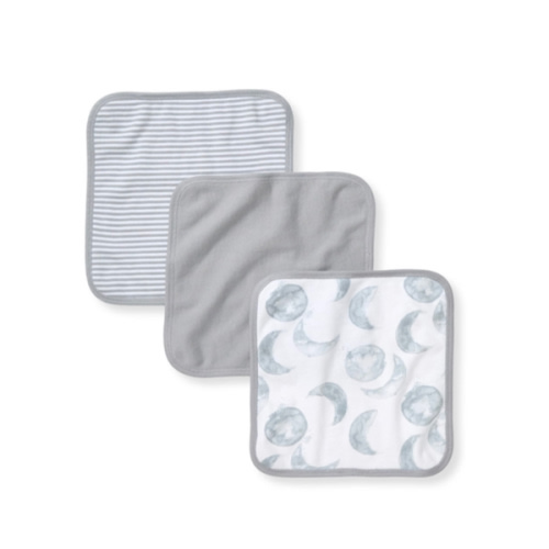 Hello Moon Organic Cotton Knit Terry Washcloths 3 Pack