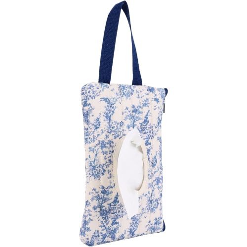 Quilted Baby Diaper and Wipes Pouch Portable Mommy Bag for Stroller Reusable Wipes Pouch with Lanyard (Blue style1)