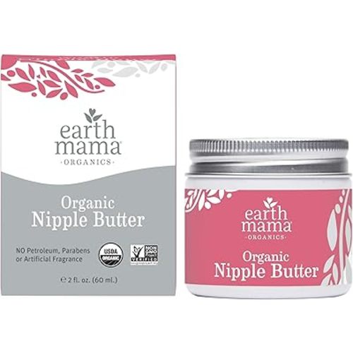 Earth Mama Organic Nipple Butter for Breastfeeding and Dry Skin, 2-Fluid Ounce