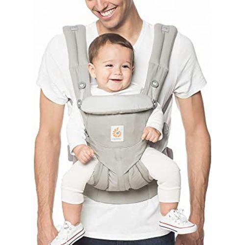 Ergobaby Omni 360 All-Position Baby Carrier for Newborn to Toddler with Lumbar Support (7-45 Pounds), Pearl Grey, One Size (Pack of 1)