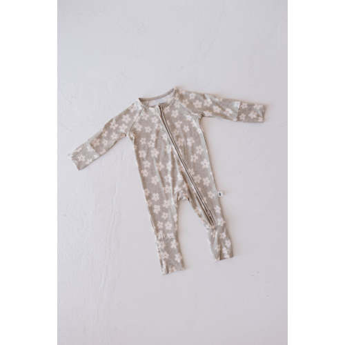 Bamboo Zip Pajamas | French Gray Floral