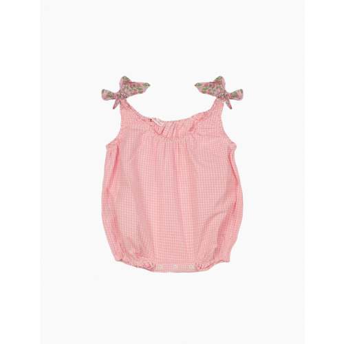 Patchwork Romper in Liberty New Fragoline
