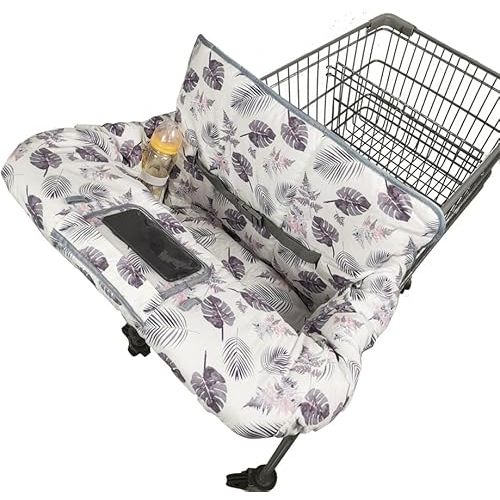 Shopping cart Cover for Baby, 2 in 1 high Chair Cover, roll in and go, Universal fit