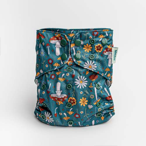 Floral: Essentials Pocket Cloth Diaper with Athletic Wicking Jersey, Grows with your Baby