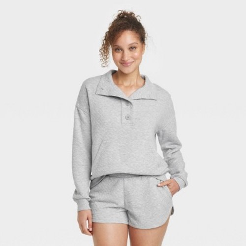 Women's Quilted Pajama Set - Stars Above™, Color: Gray, Size: L