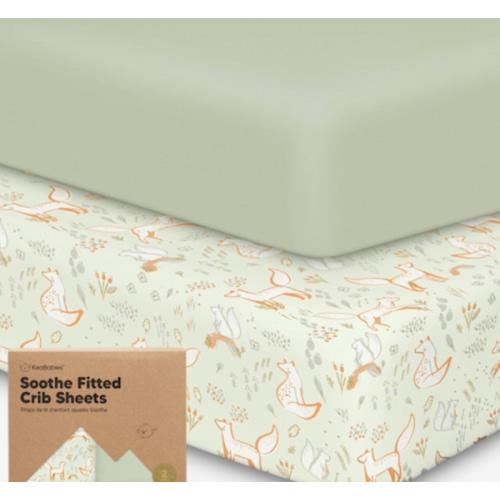 KeaBabies Soothe Fitted Crib Sheets - Kea Safari, 2