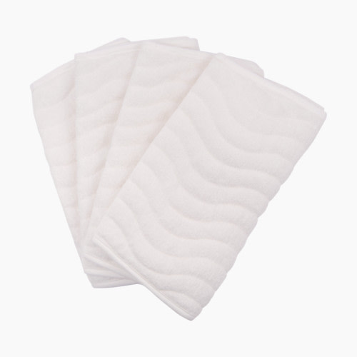 Ubbi Quilted Reusable Changing Pad Liners (4-Pack) - White, 0.3 X 12 X 28
