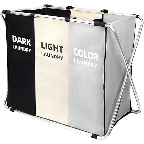 180L Large Laundry Basket, Freestanding Laundry Hamper, Collapsible Tall Clothes Hamper with Handles for Clothes Toys in the Dorm & Family Closet Storage Container and Organizer (1-Pack)