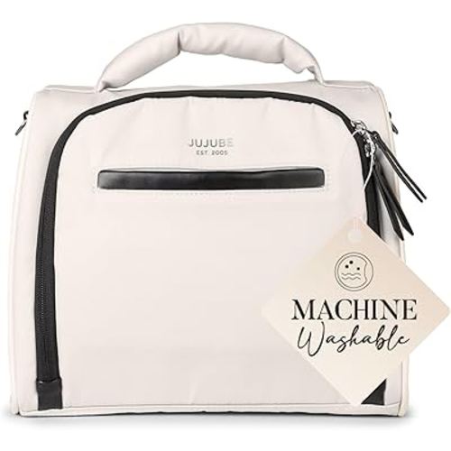 JuJuBe x Witney Carson - New Insulated Bottle Bag, Breastmilk Storage Bag for Baby Bottles, Waterproof Travel Lunch Bag or Cooler Bag for Nursing, Milk, Food, Snacks, Cloud, Mothers Day Gift