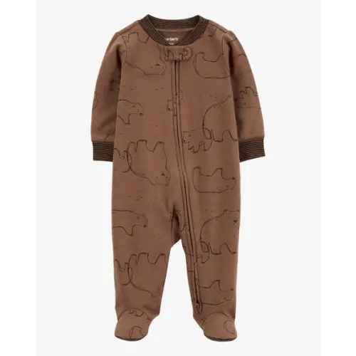 Baby Polar Bear 2-Way Zip Cotton Blend Sleep & Play Pajamas - Carter's | Carter's