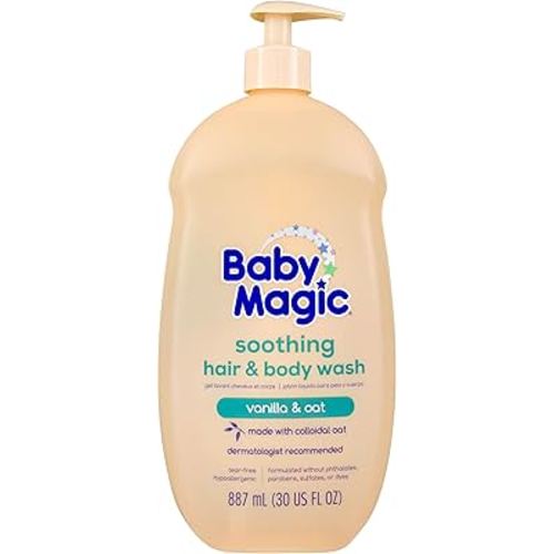 Baby Magic Soothing Hair & Body Wash, Vanilla & Oat, 30 Fl Oz