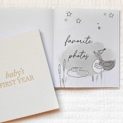 Baby First Year Book - Heirloom Keepsake Baby Memory Book to Record Important Milestones, Favorite Photos & More - Pregnancy Books (Cream,112 Pages)