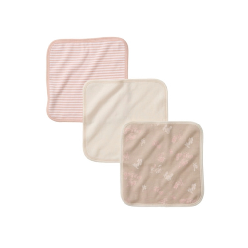 Whimsical Floral Organic Cotton Washcloths 3 Pack