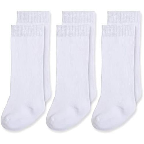 EPEIUS Baby Knee High Socks Seamless Baby Socks Solid Cotton Stockings for Boys/Girls 0-3/3-6/6-12/12-24 Months 3 Pack