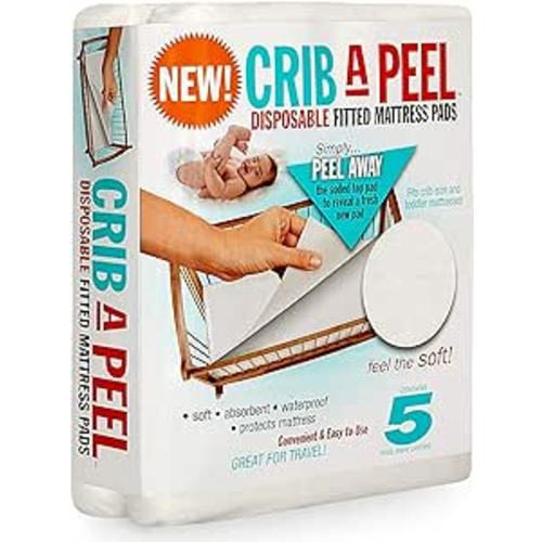 LATER Amazon.com: PEELAWAYS Crib-A-Peel Disposable Waterproof Crib Sheets - Super Absorbent Bedwetting Pads for Infants, Potty-Training, Spills, and More - 5 Layer 28" x 52" x 6" : Home & Kitchen