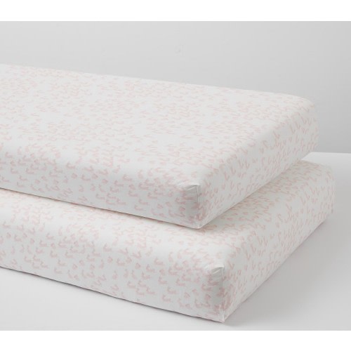 Watercolor Bunny Organic Crib Fitted Sheet