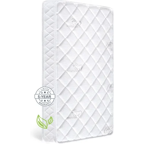 Premium Dual-Sided Crib & Toddler Mattress,100% Knitted Fabric-Hypoallergenic,5" Firm Soft Crib Mattress, Non-Toxic Fits Standard Cribs & Toddler Beds