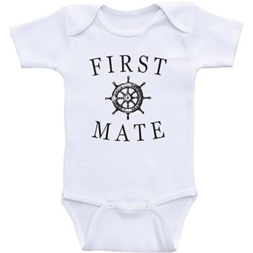 Nautical Baby Clothes - First Mate - OnePiece Bodysuits for Babies