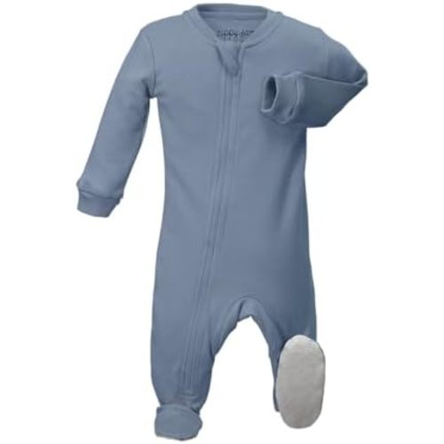 zippyjamz – Zipper Organic Sleeper Footed Onesies Sleeper Baby Pajamas with Inseam Zipper