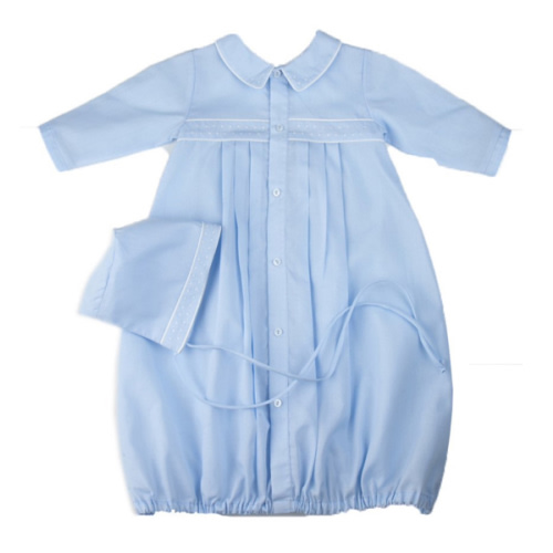 Boys Dot Embroidered Take Me Home Gown with Hat I Feltman Brothers