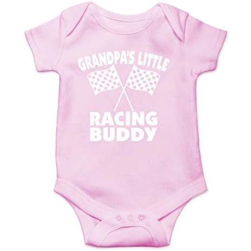 CBTwear Grandpa's Little Racing Buddy - Baby Clothes - Funny Newborn Bodysuit Outfits for Boys and Girls