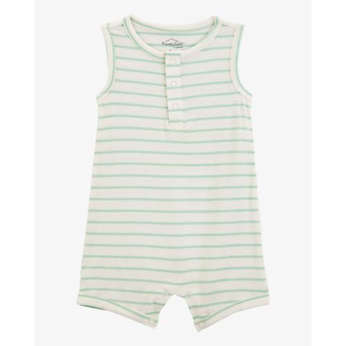 Baby Striped PurelySoft Romper - Green - Carter's | Carter's