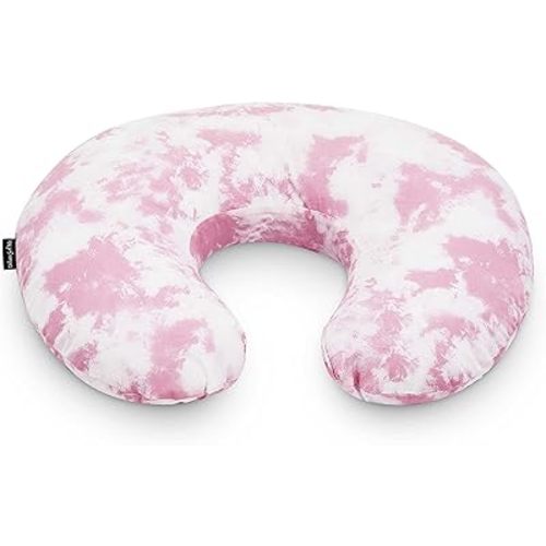 Dream On Me Beeboo Nursing Pillow and Positioner, Breastfeeding and Bottlefeeding Pillow, Removable and Washable Pillow Cover, Soft and Breathable Fabric, Pink