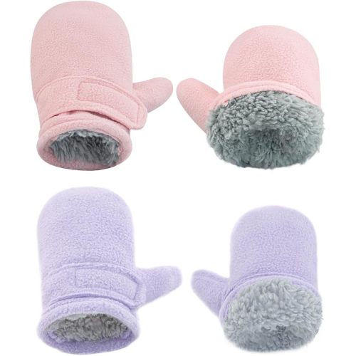 Baby Toddler Winter Mittens Girls Warm Fleece Lined Gloves Kids Sherpa Lined Mittens for Boys