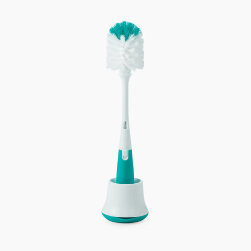 OXO Tot Bottle Brush with Nipple Cleaner and Stand, Green