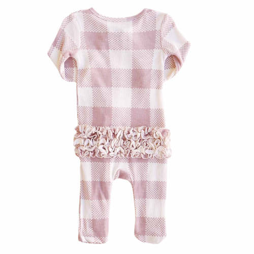 All Bamboo Waffle Zipper Footies