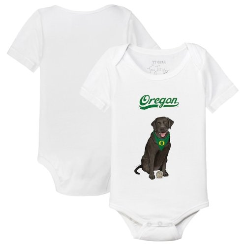 Infant Tiny Turnip White Oregon Ducks Black Labrador Retriever Bodysuit