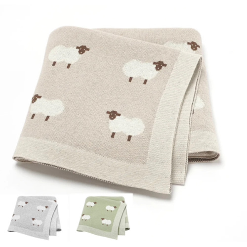 Sheep Knitted Blanket