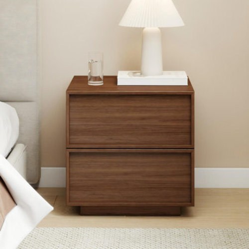 Winston Porter Abbate 18.9"W Wooden Nightstand with 2 Drawers & Reviews | Wayfair