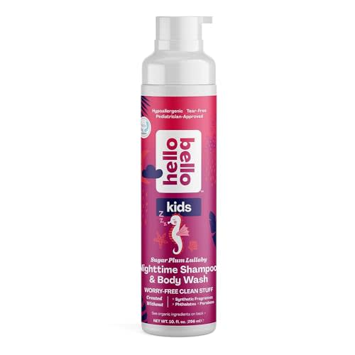 Hello Bello Kids Shampoo and Body Wash, Gentle Hypoallergenic Tear-Free Formula, Vegan and Cruelty-Free, Creamy Coconut Scented - 10 fl oz