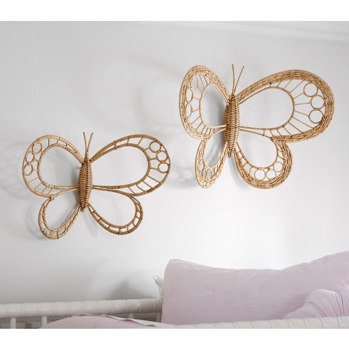 Rattan Butterflies, Set of 2 (14"x 13")