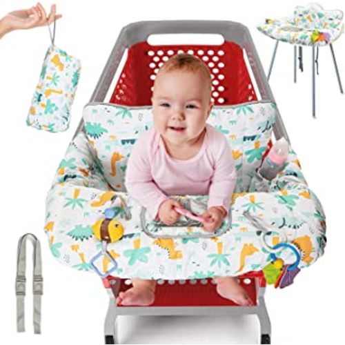 Shopping Cart Cover for Baby PILLANI, High Chair Covers for Baby Restaurant Seat, Grocery Cart Cover for Baby Boy, Cotton Buggy Covers for Babies, Baby Cart Hammock for Infant Chair, Seat Cover Items
