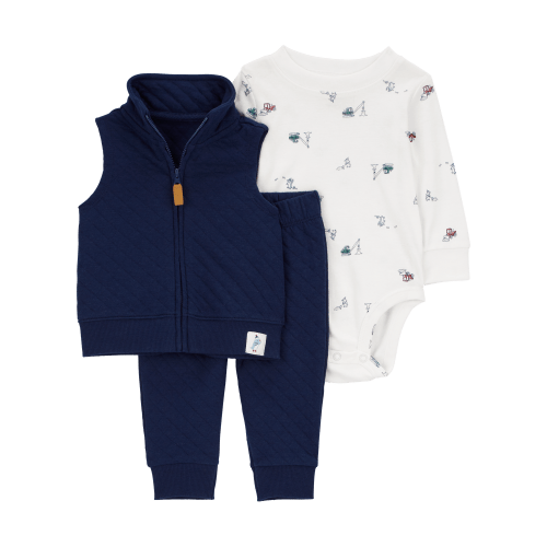 Baby 3-Piece Quilted Little Vest Set - Carter's | Carter's