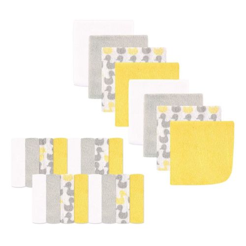 Luvable Friends Baby Super Soft Bundle Washcloths, Ducks, One Size